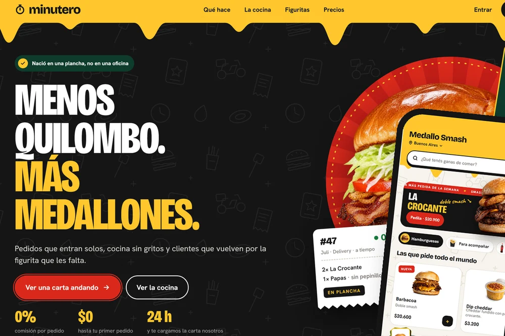 Minutero: carta online, cocina en vivo y figuritas para hamburgueserías